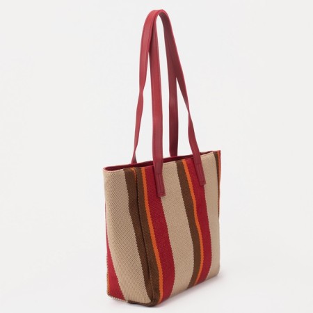 Lightning-there is a beige/brown/red bag.-1