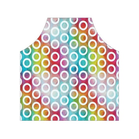 Apron kitchen with a photo print "Circles in color overflows", adjustable, size OS-2