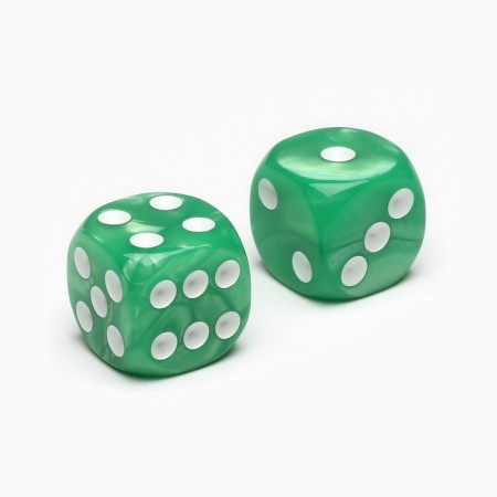 Dice play "Game time", 1.6 x 1.6 cm, set 2 pcs, green-2