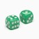 Dice play "Game time", 1.6 x 1.6 cm, set 2 pcs, green