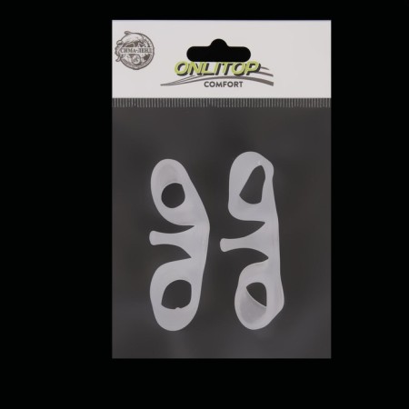 Correctors - fingers for fingers, 3 separators, silicone, 8 × 2 cm, pair, white color-4