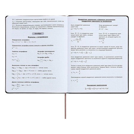 Universal diary for grades 1-11 "Geometry", solid cover of artificial leather, silkography, lies, 48 ​​sheets, brown-turquoise-12