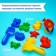 Set for playing sand, 8 molds, scoop, watering can, rake, Mix colors