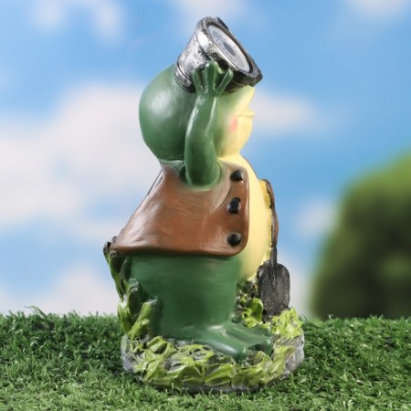 Garden Light "Frog with binoculars" 7x8x15cm-4