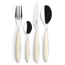 A set of Guzzini Cutlery Feeling cutlery, 24 items, beige color
