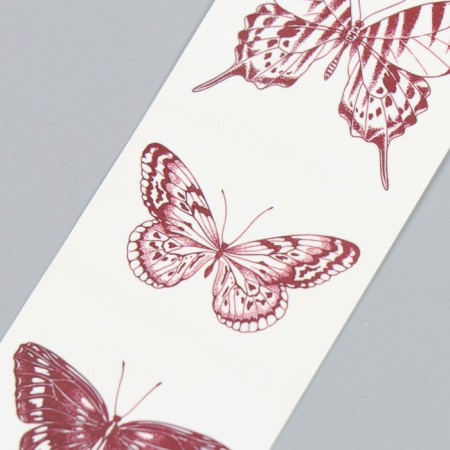 Tattoo on the body color "red butterflies" 20.8x4.7 cm-2