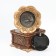 Table figured “Gramophone” clock, discrete move, D-7 cm, 20 x 25 cm, aa
