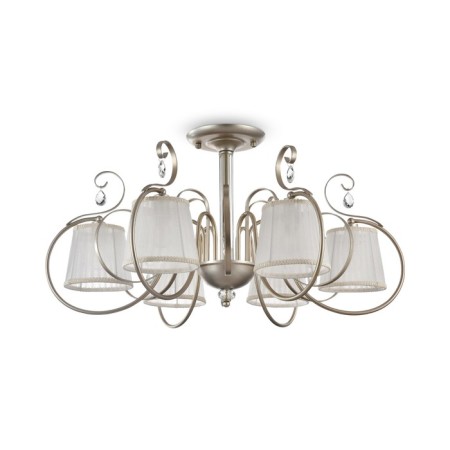 Freya FR20-CL-06-BG Simone, 800x800x409 mm ceiling lamp, E14, 6x40W, cream color with gold-1