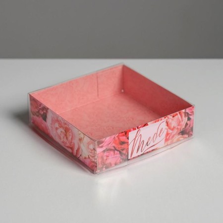 Confectionery packaging, boxing box with PVC lid, “you”, 12 x 12 x 3.5 cm