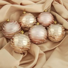 Set of balls plastic D-8 cm, 6 pcs 