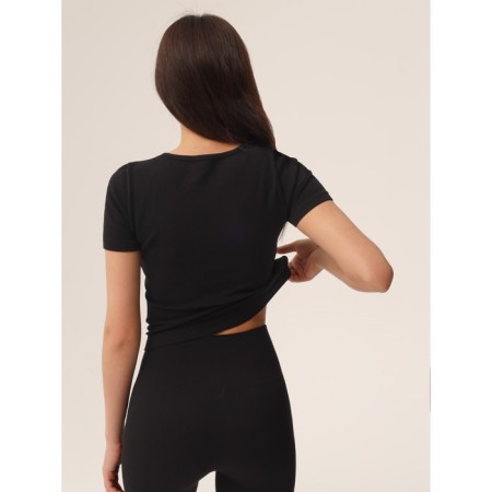 Women's T-shirt with texture Rubchik Mirey Maglia, size 44-46, black color-2