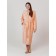 Women's robe with a hood, size 50, color peach