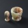 Set of a mortar with a pestle, onyx 7 x 8 x 8.5 cm