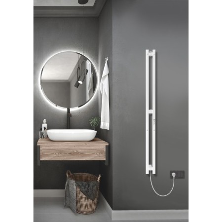 Electric towel Indigo Style Pro, 1200x100 mm, hidden installation, white-2
