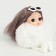 Soft toy "Puppet Model" on a key fob, 16 cm, white color