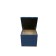 Puff with a lid and weighting, 400 × 400 × 420 mm, eco -leather, Marvel Denim color