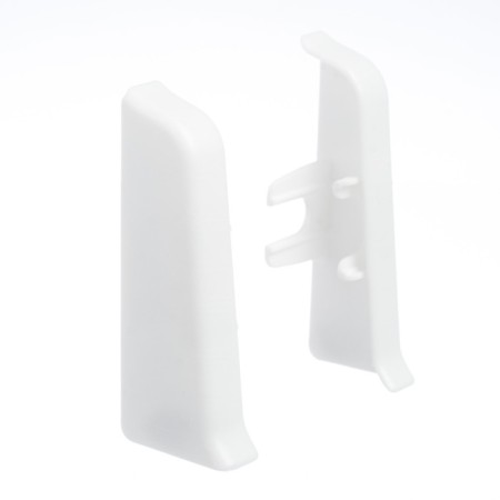 End (pair) for skirting boards 55mm "decoration", 001 white