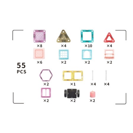 Magnetic designer "Magic Magnet", 55 parts-3