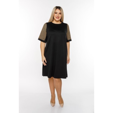 Female dress, size 52, black color-1
