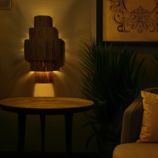 Wall lamp from the rattan 
