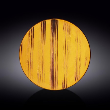 Round plate Wilmax England Scratch, D = 28 cm, yellow color