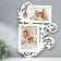 Photo frame Polystone in 2 photos 10x15; 12x17 cm "lush leaves" white 41.5x29.5 cm