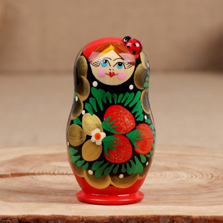 Matryoshka "Glory", yellow, 5-doll-2