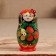 Matryoshka "Glory", yellow, 5-doll