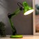 Desktop lamp E27, h = 55 cm, hinge, on a stand (220V) Green Risalux