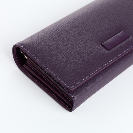 Women's wallet on magnets, purple color-2