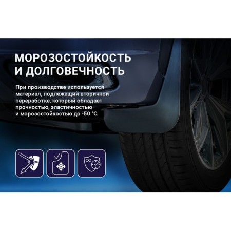 Front splashes for Audi A6 C6 2004 - 2008, set 2 pcs-2