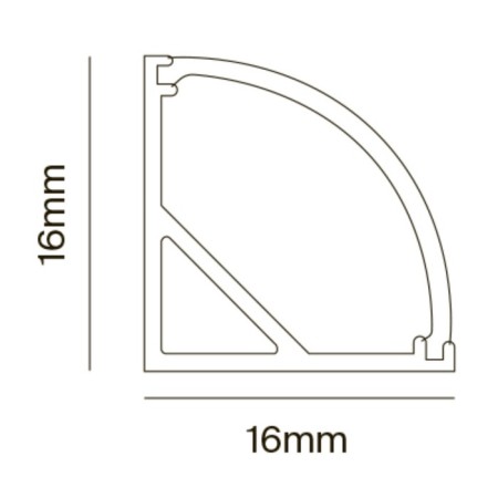 Aluminum profile of the Led Strip Alm008S-2M, 200x1.6x1.6 cm, silver color-4