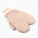 Women's mittens minku, beige color, 25 cm