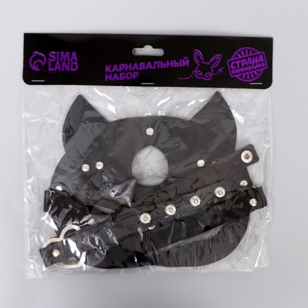 Carnival set "Strict pussy", (mask+chocker)-4