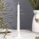 Antique candle, 2.2x 25 cm, white, "give beautifully"