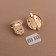 Bag -3 × 3.5 cm fastener, gold/black color