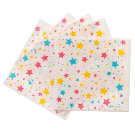 Salphers single -layer "stars", 24x24 cm, set 20 pcs.-6