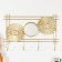 Decorative hooks with a mirror metal "circles" 45x6x30 cm