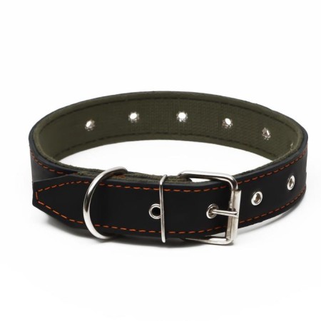 Collar combined leather/tarpaulin, dimensionless, 70 x 3.5 cm, Osh 25-60 cm, black-1