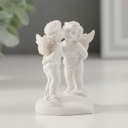 Polystone souvenir "Snowty angels - the first kiss" 6.2x4x3.6 cm-3