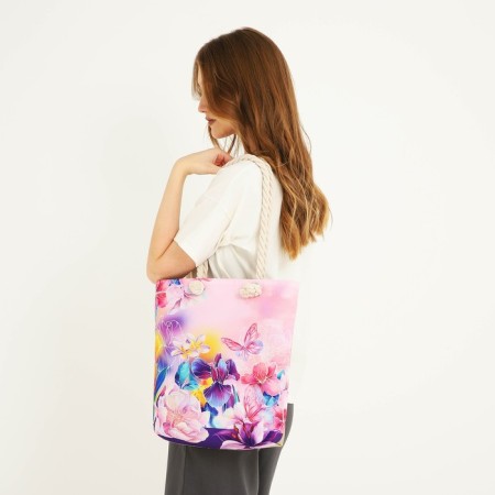 Bag Women's Beach "Flowers", 35x40 cm-9