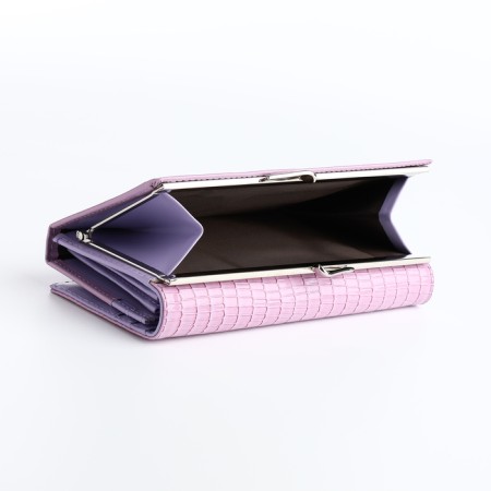 Women's wallet on magnet, purple color-3