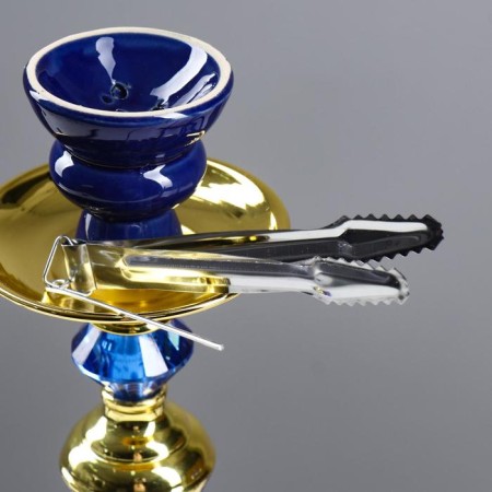 Hookah "Laguna", 33 cm, 2 tubes, blue-4