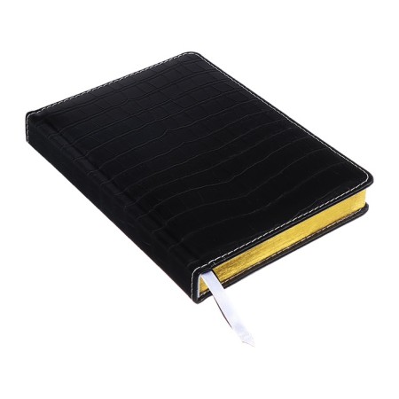 Dated diary 2025 b6 168 sheets, Devente. Wild, a hard cover to leatzers with foam rubber, perforation, liesse, block 70, black-3