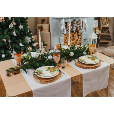 Porcelain dinner lunch share "Christmas", d = 25.5 cm-7