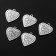Suspension "Heart" is large, the color is black silver