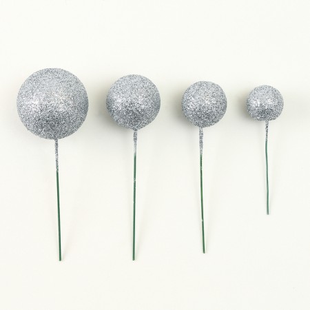 Set for decoration "beads", set 20 pcs, color silver-3