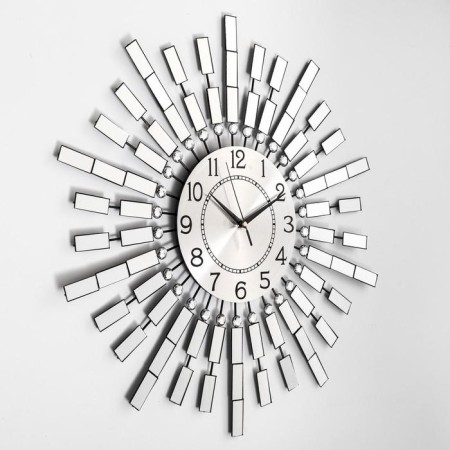 Watching clock, series: openwork, "mirror rays", smooth move, d-58 cm, dial 22 cm-1