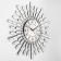 Watching clock, series: openwork, "mirror rays", smooth move, d-58 cm, dial 22 cm