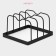 Holder for lids and cutting boards of a share, 16 × 15 × 9.5 cm, black color